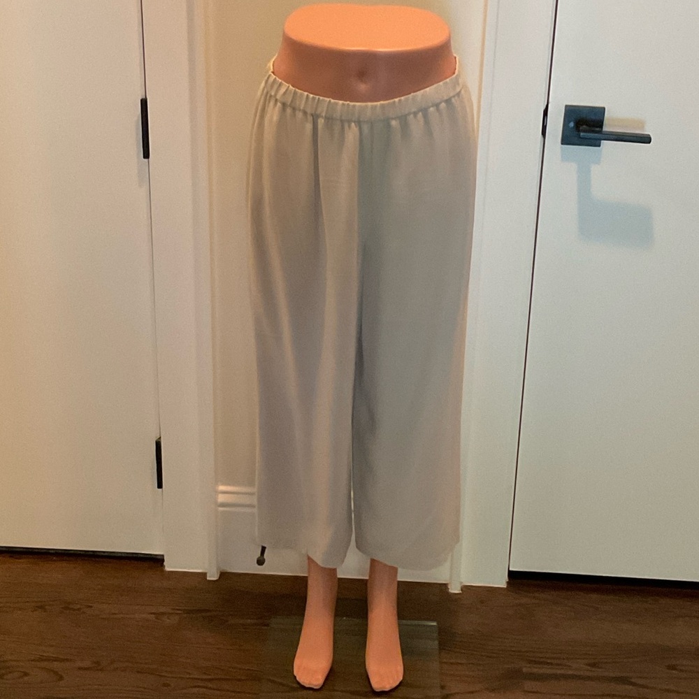 Eileen Fisher Cream Wide Leg Pants